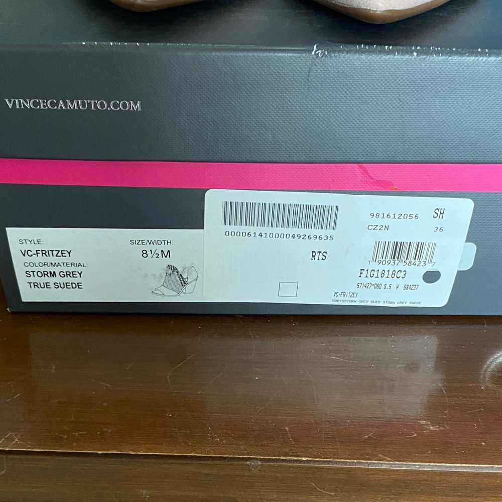 Vince Camuto Storm Grey Peep-Toe Block Heels
Never Worn - Picture 10 of 10